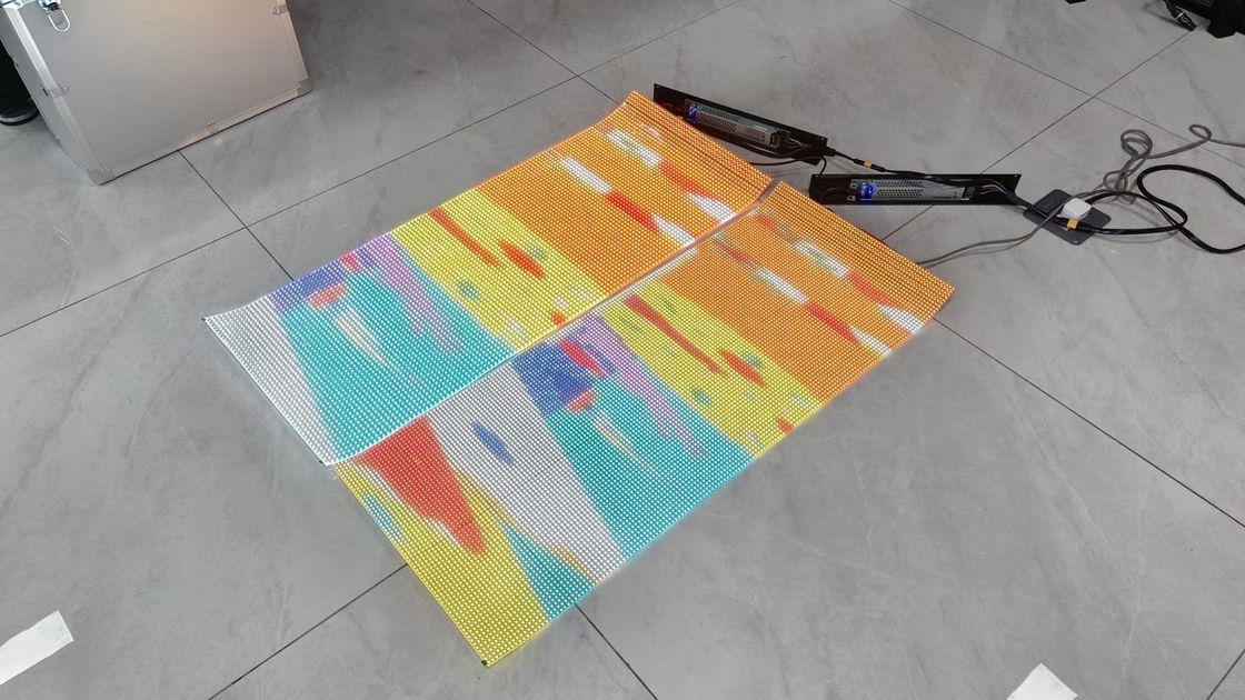 P6 P10 Panel de pantalla LED transparente de color completo flexible para interiores