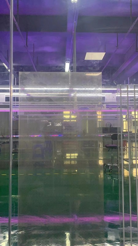 Indoor impermeable Transparente LED señalización, Multicolor LED transparente pantalla de película