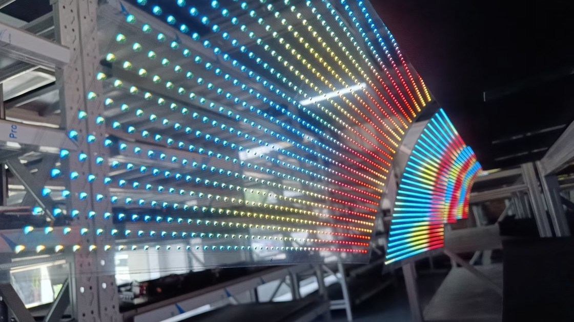 Indoor impermeable Transparente LED señalización, Multicolor LED transparente pantalla de película