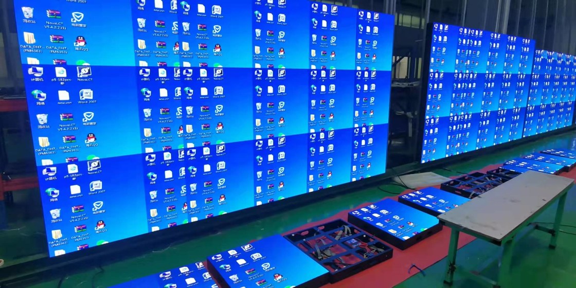 Panel de pantalla de pared LED multicolor para interiores P3.91 P5.95 Instalación fija