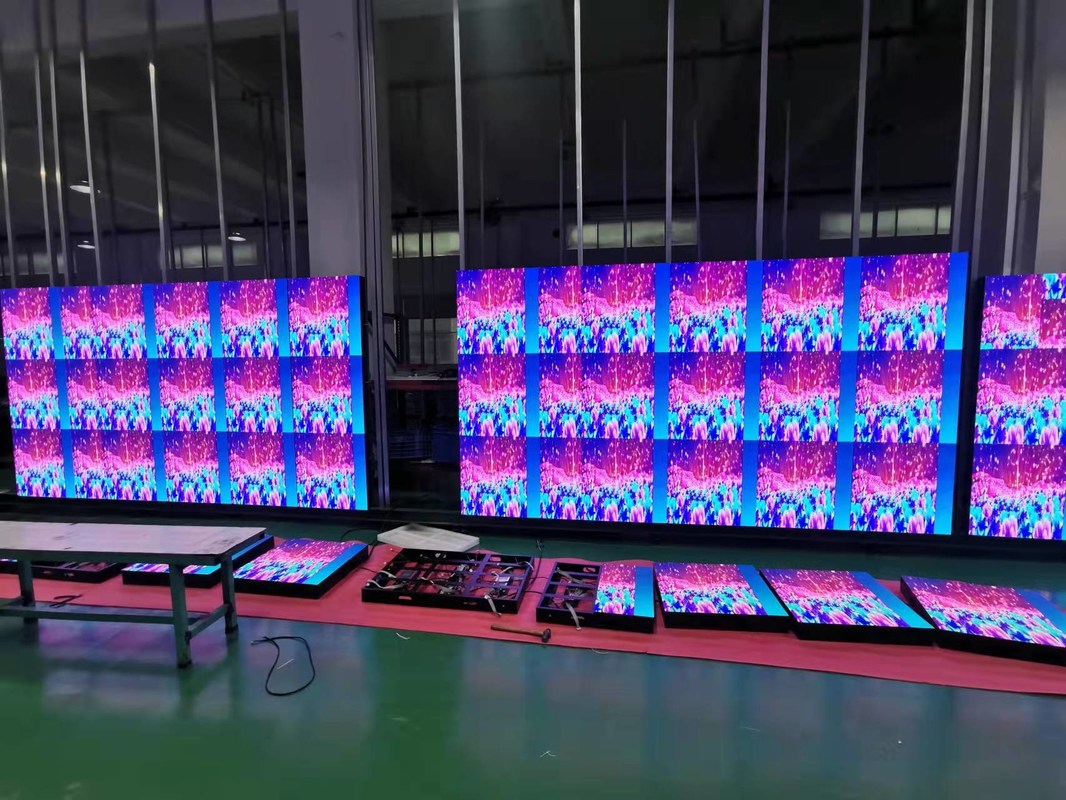 Panel de pantalla de pared LED multicolor para interiores P3.91 P5.95 Instalación fija